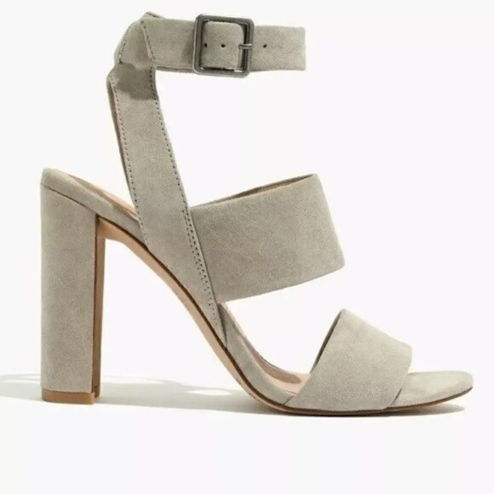 Madewell The Octavia Sandal brown suede heels US6 BoxE